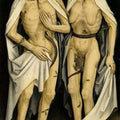 High quality wall art oil painitng handpainted on canvas "Two odd looking men" stunningoilpainting.com