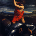 High quality wall art oil painitng handpainted on canvasa "david and goliath" stunningoilpainting.com