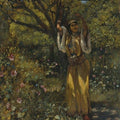 High quality wall art fine art oil painitng handpainted on canvas"a woman In the garden" stunningoilpainting.com