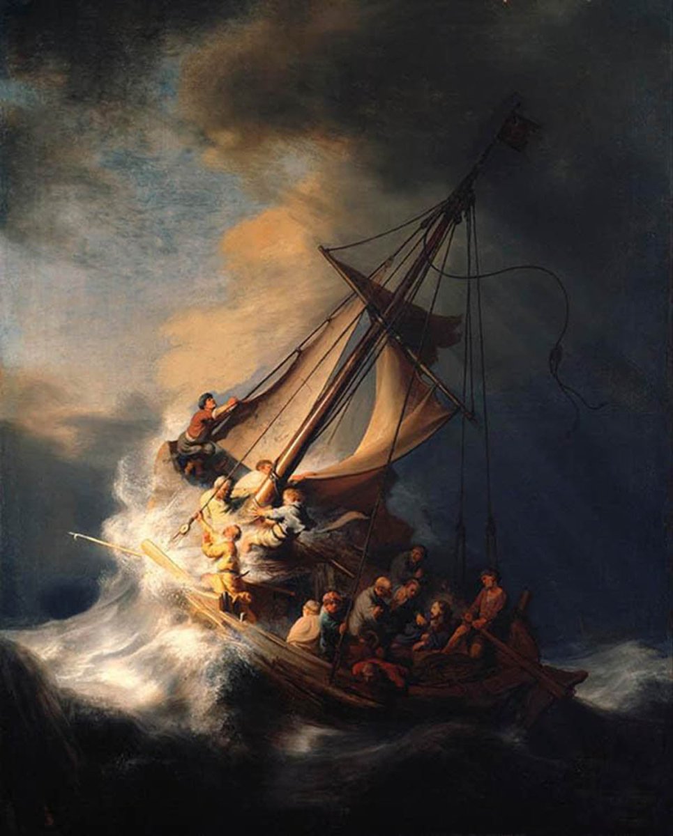 High quality wall art fine art oil painitng handpainted on canvas"The Storm on the Sea " stunningoilpainting.com