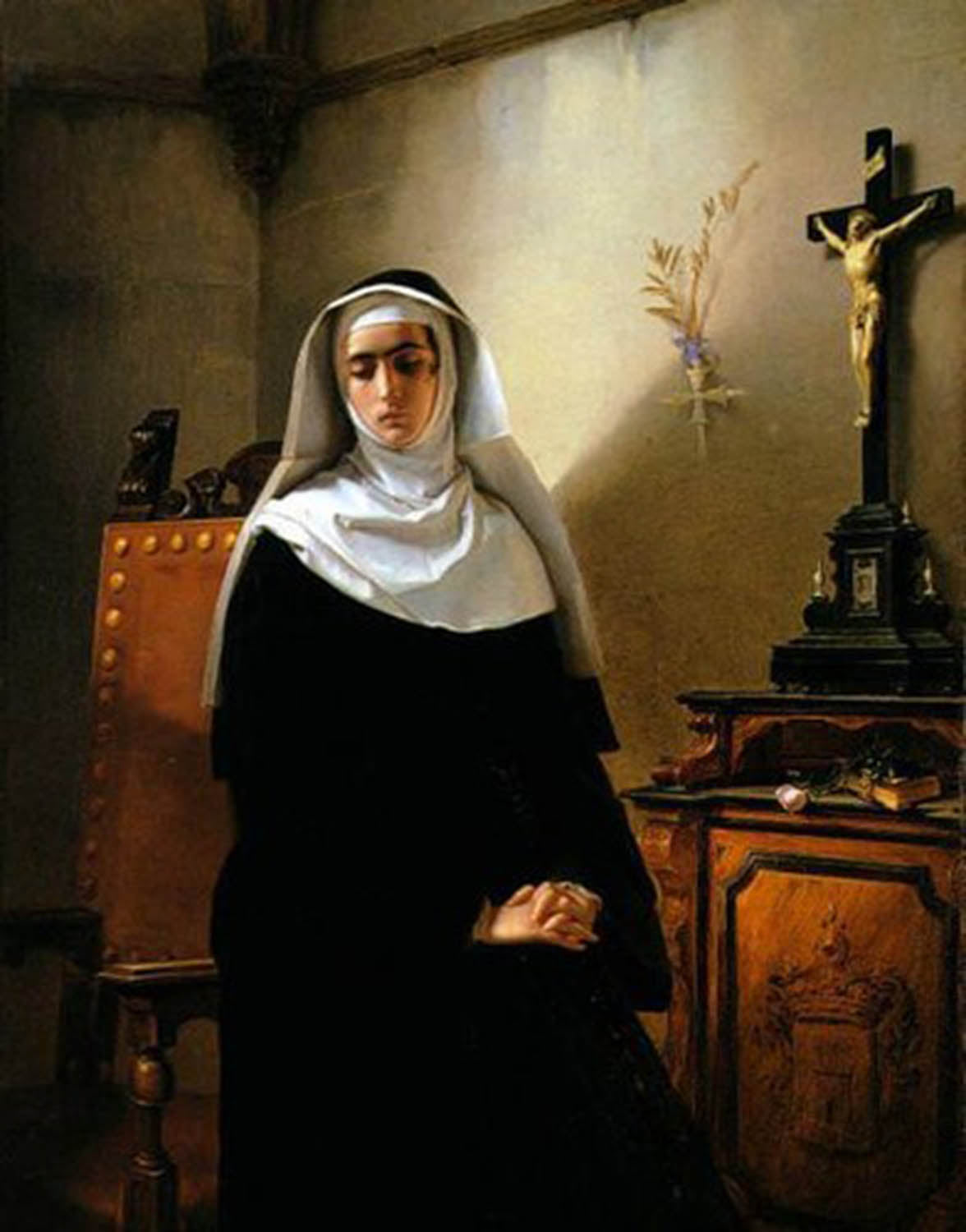 High quality wall art oil painitng handpainted on canvasa "the nun of monza " stunningoilpainting.com