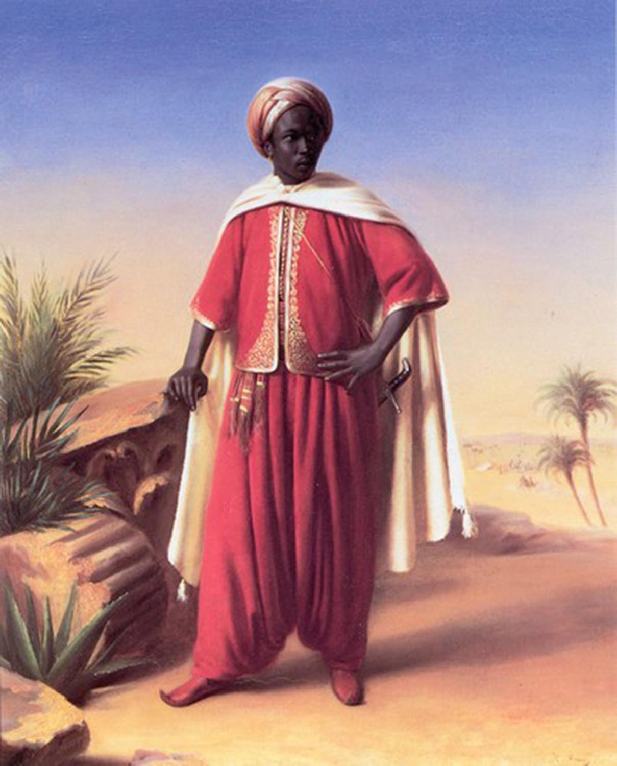 High quality wall art oil painitng handpainted on canvasa"Portrait of an Arab " stunningoilpainting.com