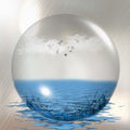 High quality wall art oil painitng handpainted on canvasa"sea in a large ball" stunningoilpainting.com