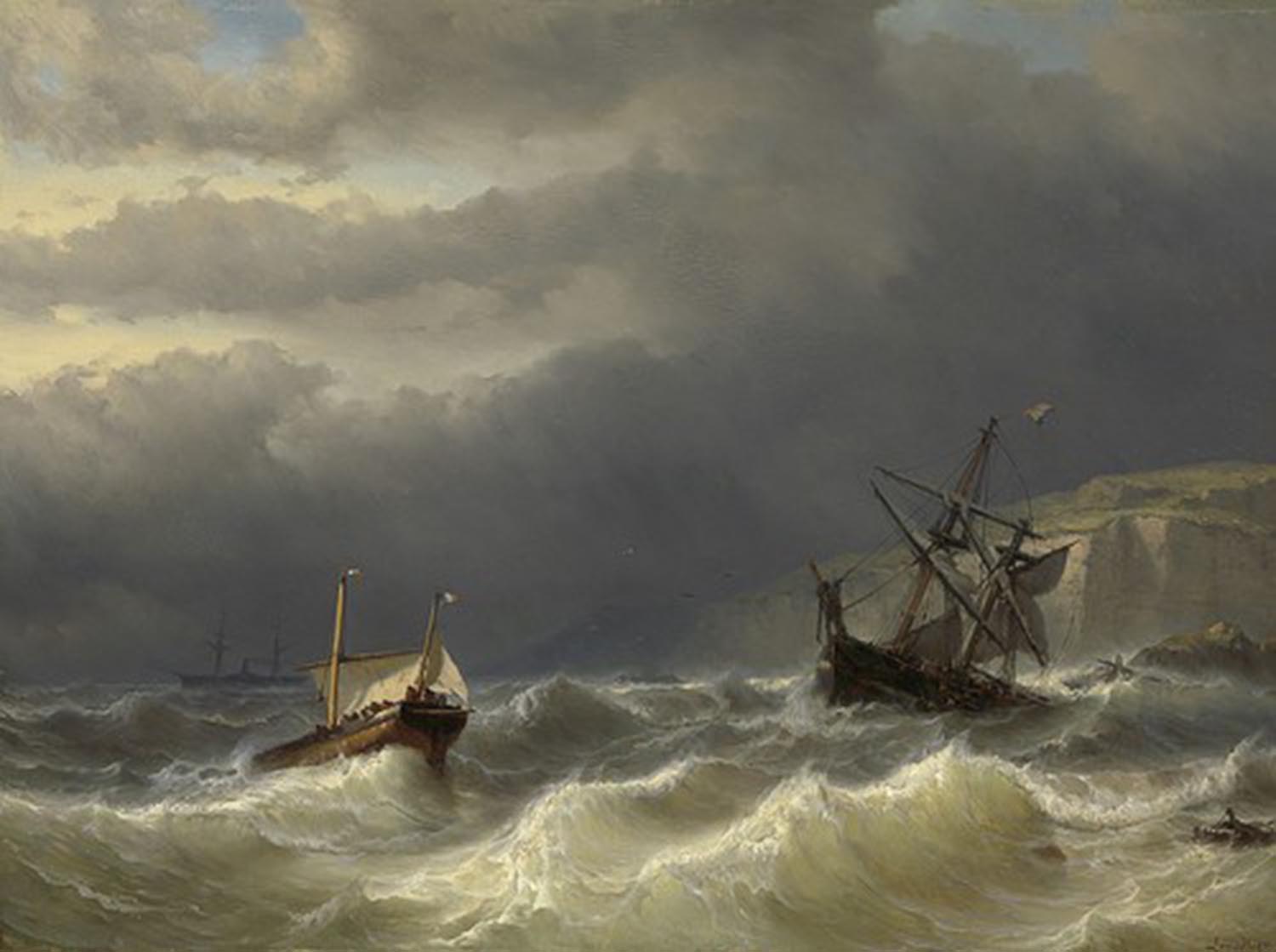 High quality wall art oil painitng handpainted on canvasa"Storm " stunningoilpainting.com