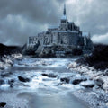 High quality wall art oil painitng handpainted on canvasa"Mysterious castle" stunningoilpainting.com