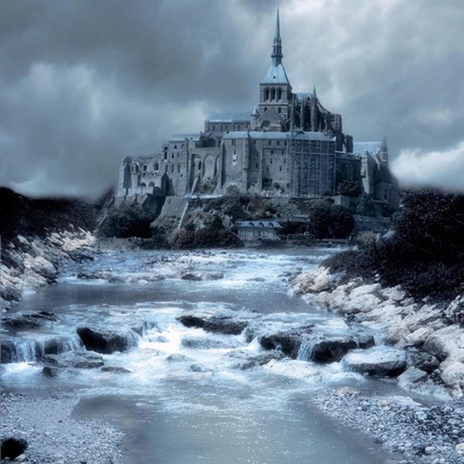 High quality wall art oil painitng handpainted on canvasa"Mysterious castle" stunningoilpainting.com