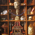 High quality wall art oil painitng handpainted on canvas"Cabinet of Curiositie " stunningoilpainting.com