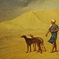 High quality wall art fine art oil painitng handpainted on canvas "Gerome On the Desert " stunningoilpainting.com
