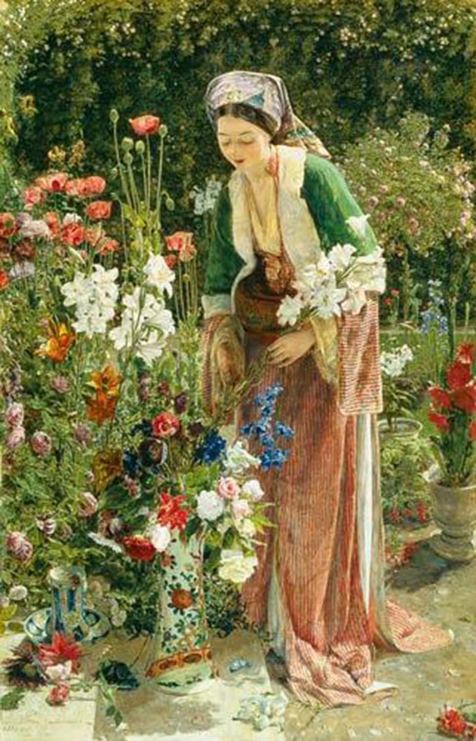High quality wall art fine art oil painitng handpainted on canvas"In the Bey's Garden" stunningoilpainting.com