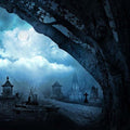 High quality wall art fine art oil painitng handpainted on canvas"Cemetery By The Road" stunningoilpainting.com
