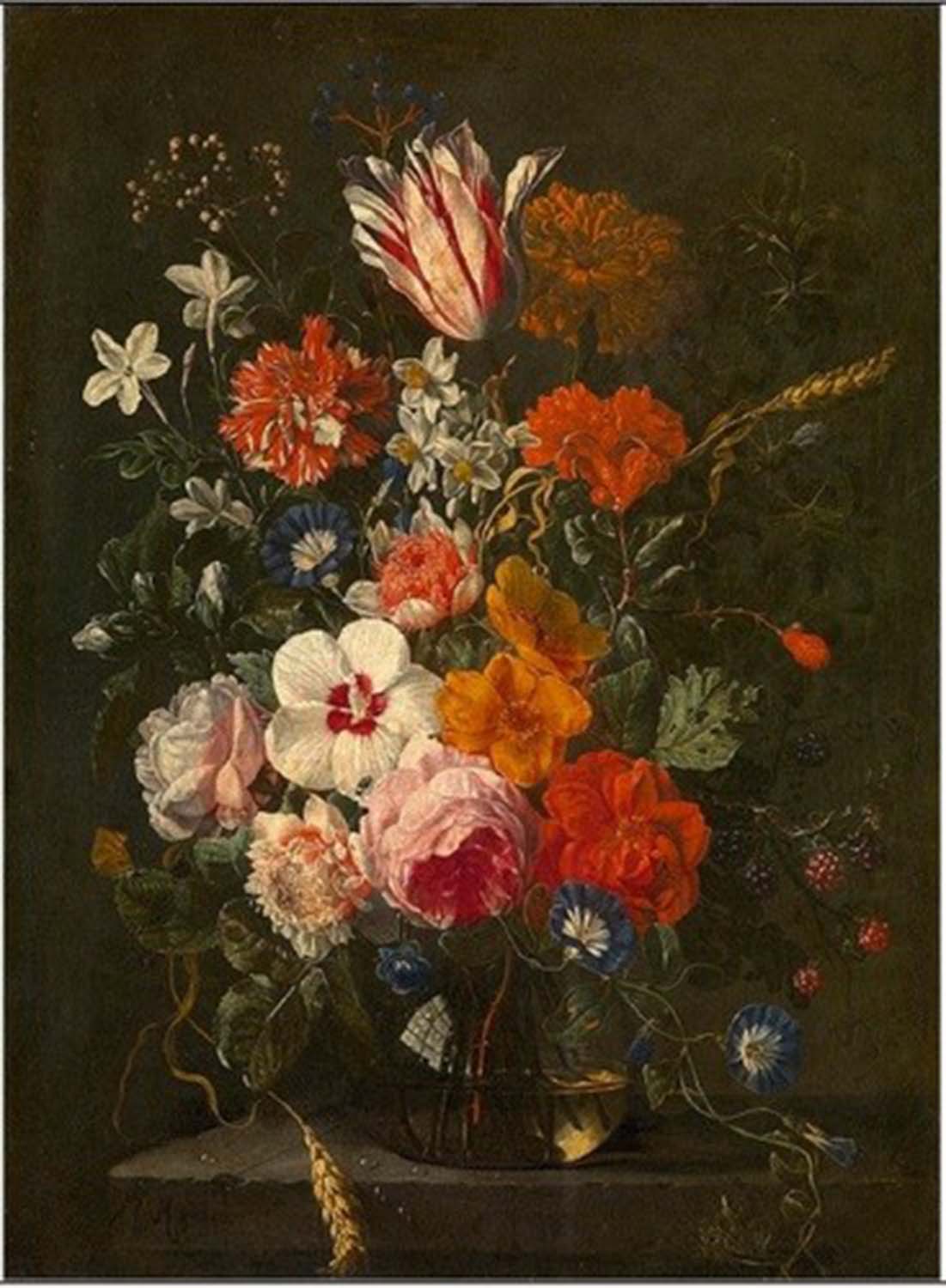 high quality wall art fine art oil painitng handpainted on canvas"Flowers " stunningoilpainting.com