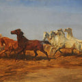 High quality wall art fine art oil painitng handpainted on canvas "running horses" stunningoilpainting.com