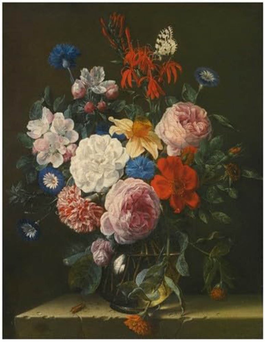 high quality wall art fine art oil painitng handpainted on canvas"still life with flowers" stunningoilpainting.com