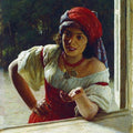 High quality wall art fine art oil painitng handpainted on canvas"gypsy woman" stunningoilpainting.com
