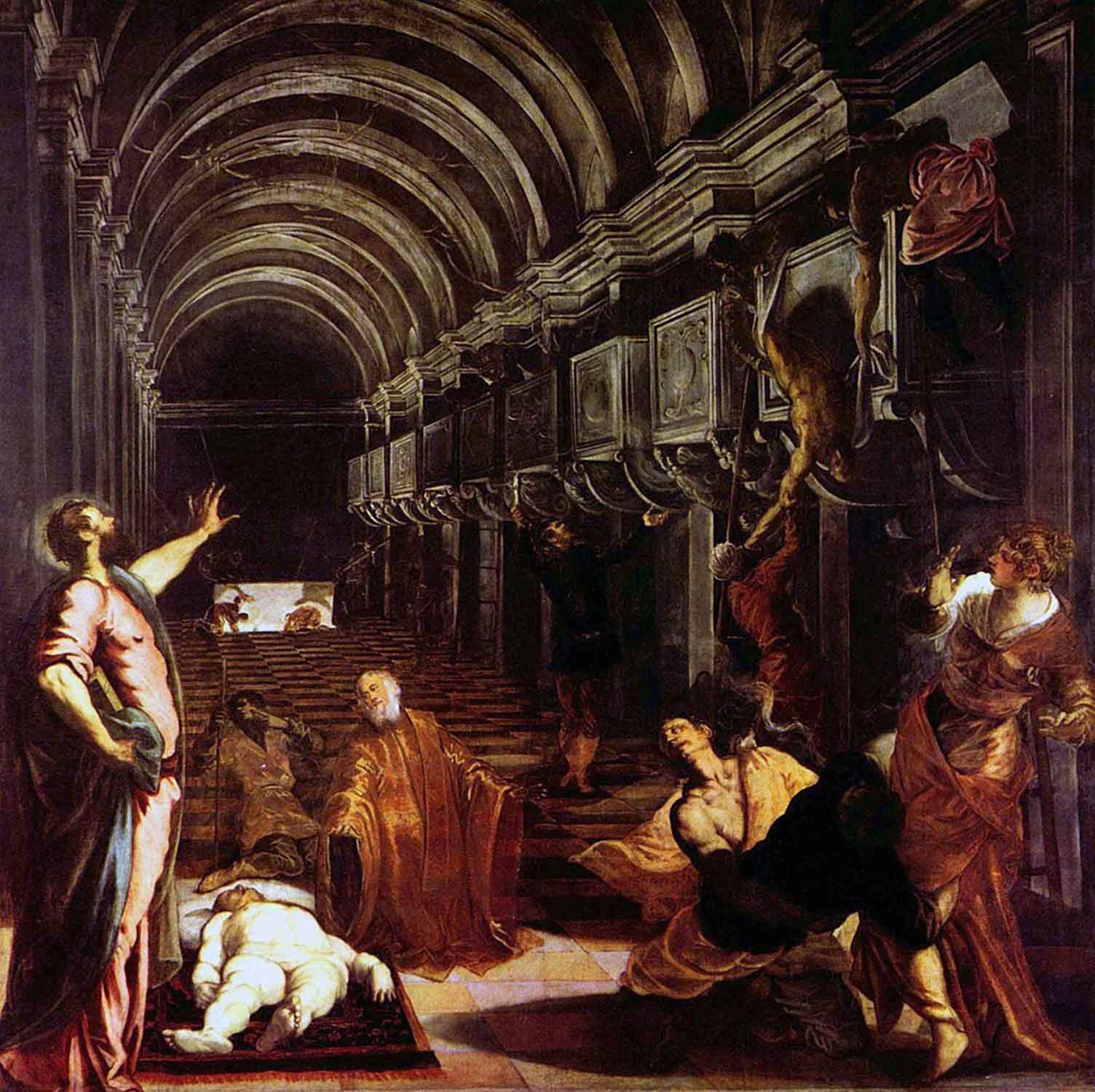 High quality wall art fine art oil painitng handpainted on canvas"Finding of the body of St Mark" stunningoilpainting.com