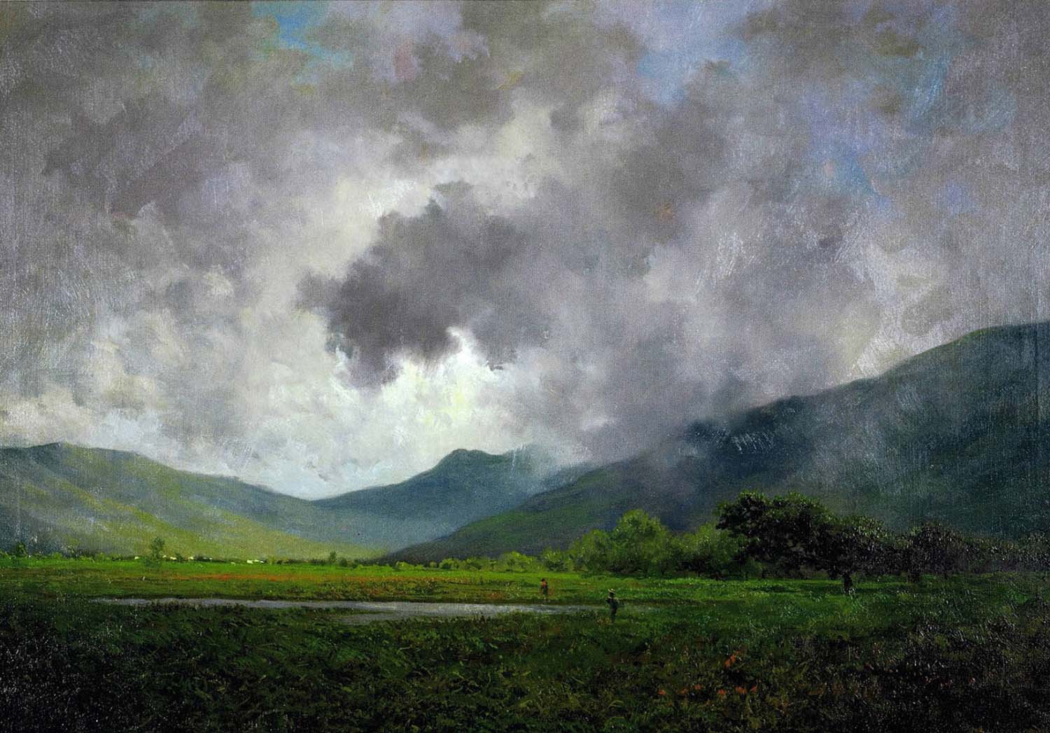 High quality wall art fine art oil painitng handpainted on canvas "April Showers, Napa Valley" stunningoilpainting.com