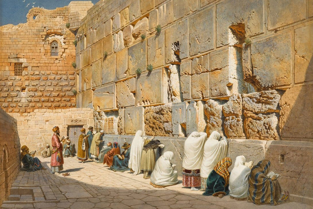 high quality wall art fine art oil painitng handpainted on canvas "The Wailing Wall, Jerusalem " stunningoilpainting.com