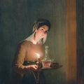 High quality wall art fine art oil painitng handpainted on canvas " A bedtime drink" stunningoilpainting.com