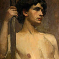 High quality wall art fine art oil painitng handpainted on canvas "A handsome man" stunningoilpainting.com