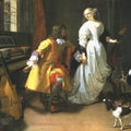 High quality wall art fine art oil painitng handpainted on canvas"Dutch Couple " stunningoilpainting.com