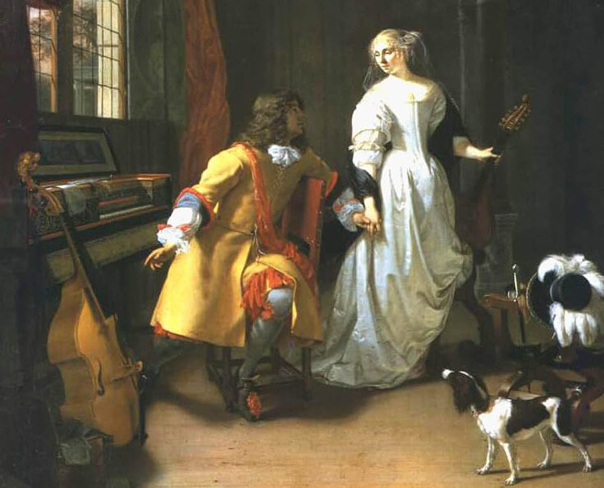 High quality wall art fine art oil painitng handpainted on canvas"Dutch Couple " stunningoilpainting.com