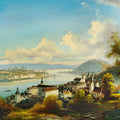High quality wall art fine art oil painitng handpainted on canvas "View of Budapest" stunningoilpainting.com