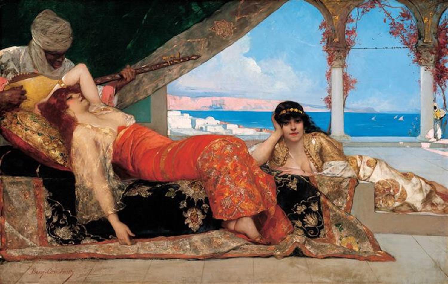 High quality wall art fine art oil painitng handpainted on canvas "Favorite of the Emir" stunningoilpainting.com