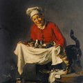 High quality wall art fine art oil painitng handpainted on canvas "Young staff with dogs and cats" stunningoilpainting.com