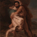 High quality wall art fine art oil painitng handpainted on canvas "Hercules and Antaeus" stunningoilpainting.com