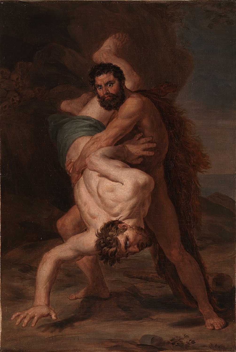 High quality wall art fine art oil painitng handpainted on canvas "Hercules and Antaeus" stunningoilpainting.com