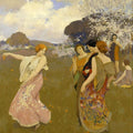 High quality wall art fine art oil painitng handpainted on canvas" Spring Dance" stunningoilpainting.com
