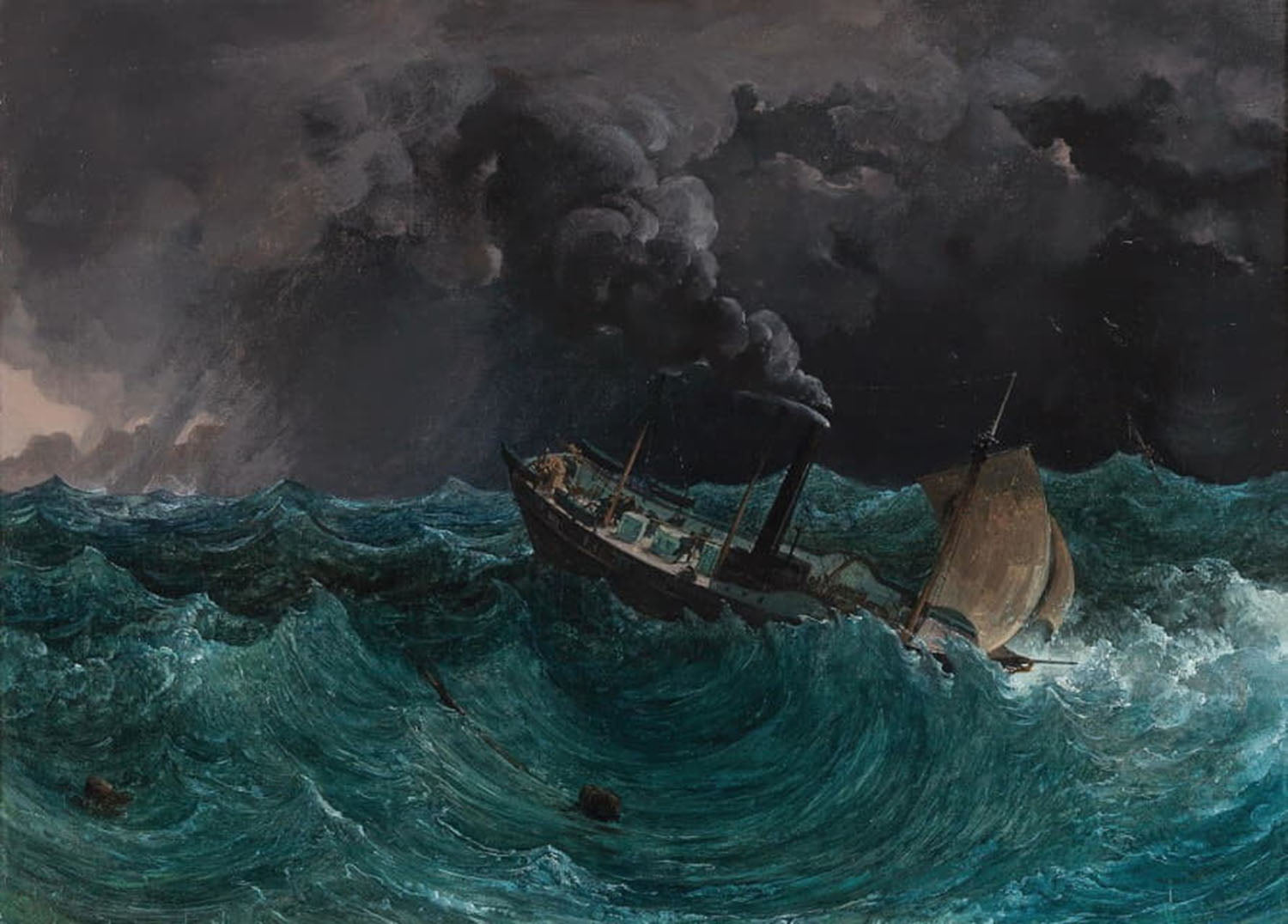 High quality wall art fine art oil painitng handpainted on canvas "a Storm in the Black Sea" stunningoilpainting.com