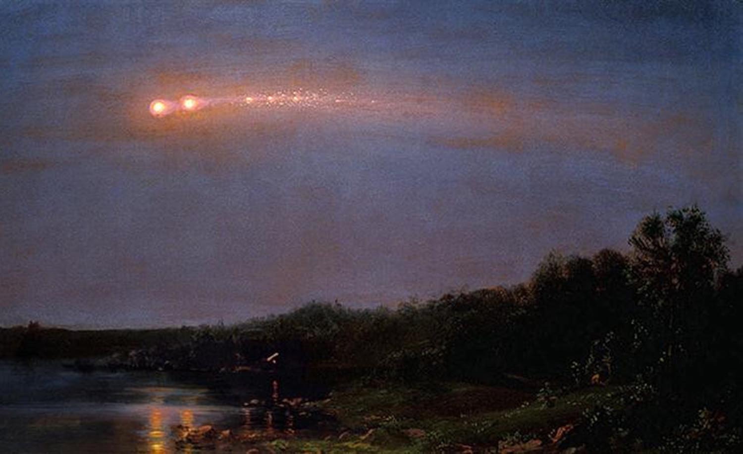 High quality wall art fine art oil painitng handpainted on canvas "The Meteor of 1860" stunningoilpainting.com
