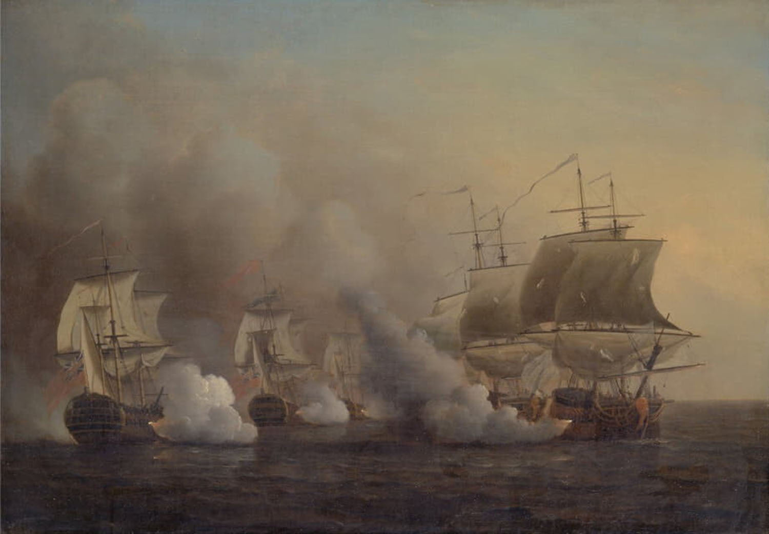 High quality wall art fine art oil painitng handpainted on canvas"Action off the Cape of Good Hope" stunningoilpainting.com