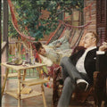 High quality wall art fine art oil painitng handpainted on canvas" Two Idlers" stunningoilpainting.com