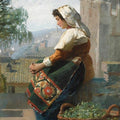 High quality wall art fine art oil painitng handpainted on canvas" Italian beauty " stunningoilpainting.com