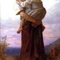 High quality wall art fine art oil painitng handpainted on canvas"a young woman and a child" stunningoilpainting.com