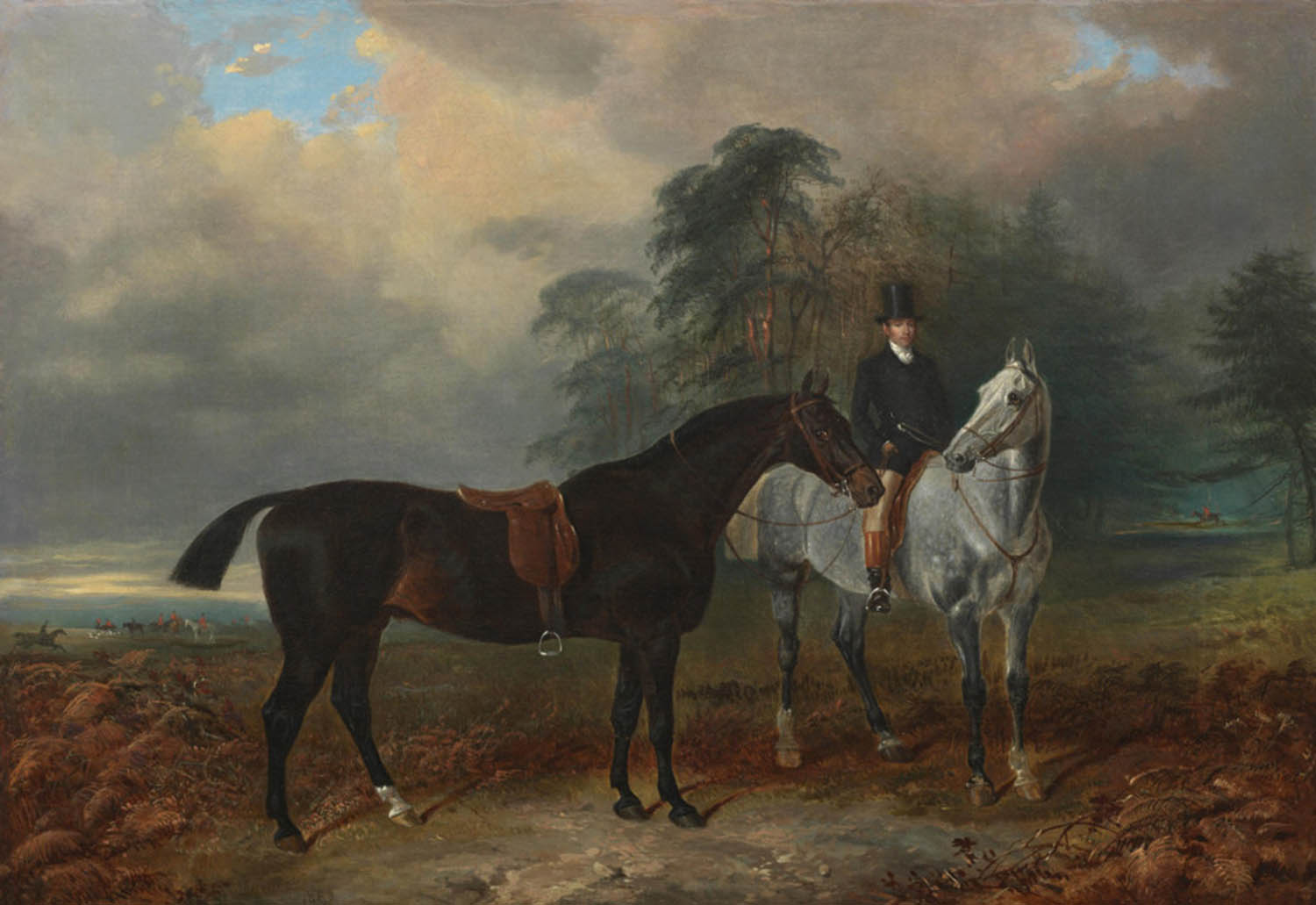 High quality wall art fine art oil painitng handpainted on canvas "The Hunters at Rest " stunningoilpainting.com