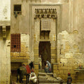high quality wall art fine art oil painitng handpainted on canvas"Courtyard of a house in Cairo" stunningoilpainting.com