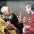 High quality wall art fine art oil painitng handpainted on canvas "Elisa and Gehasi " stunningoilpainting.com
