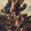 High quality wall art fine art oil painitng handpainted on canvas "Saint Michael vanquishing the Devil " stunningoilpainting.com